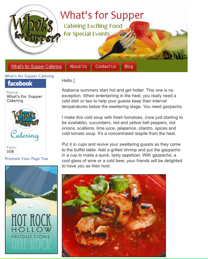 What's for Supper email